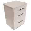 1.CAMBRIDGE 3 DRAWER PEDASTAL (WHITE)