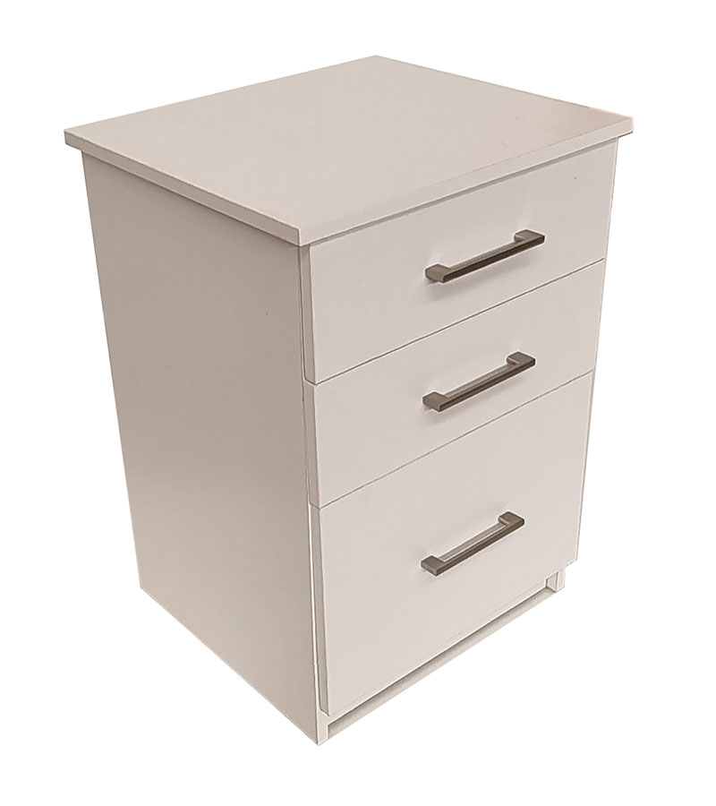 1.CAMBRIDGE 3 DRAWER PEDASTAL (WHITE)