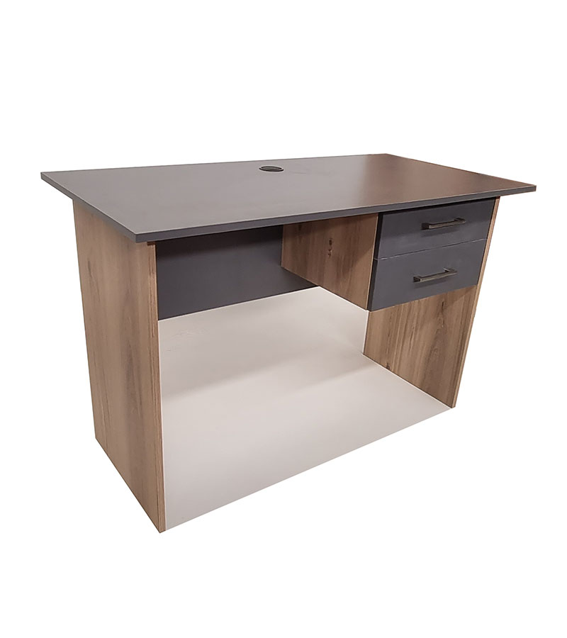 1.LONDON 2 DRAWER DESK (STORM GREY & SAHARA) 120cm