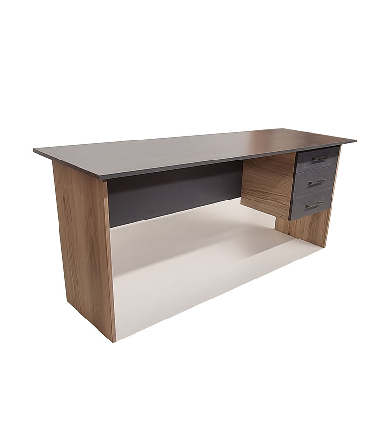 1.LONDON 3 DRAWER DESK (150 & 180cm) STORM GREY & SAHARA