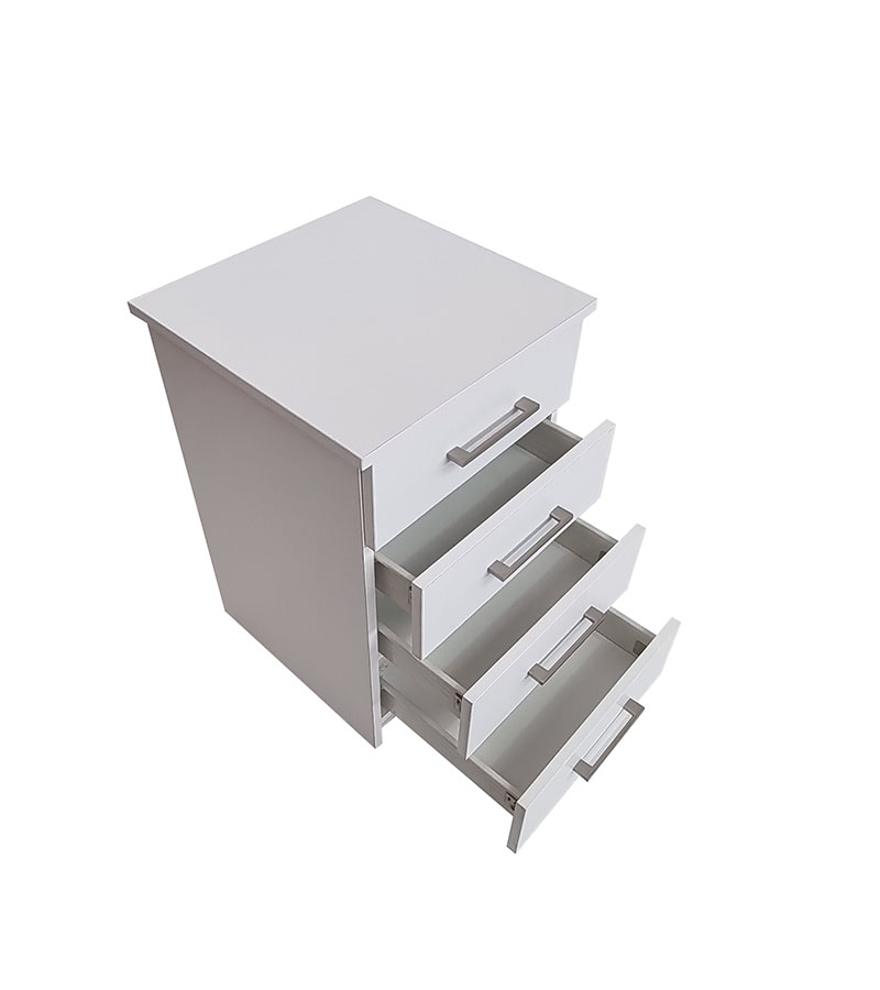 2.CAMBRIDGE 4 DRAWER PEDASTAL (WHITE)