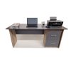 3.CAMBRIDGE 2 DRAWER PEDASTAL (SAHARA & STORM GREY)
