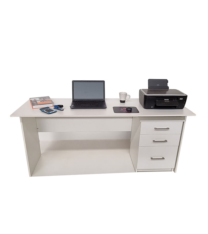 3.CAMBRIDGE 3 DRAWER PEDASTAL (WHITE)