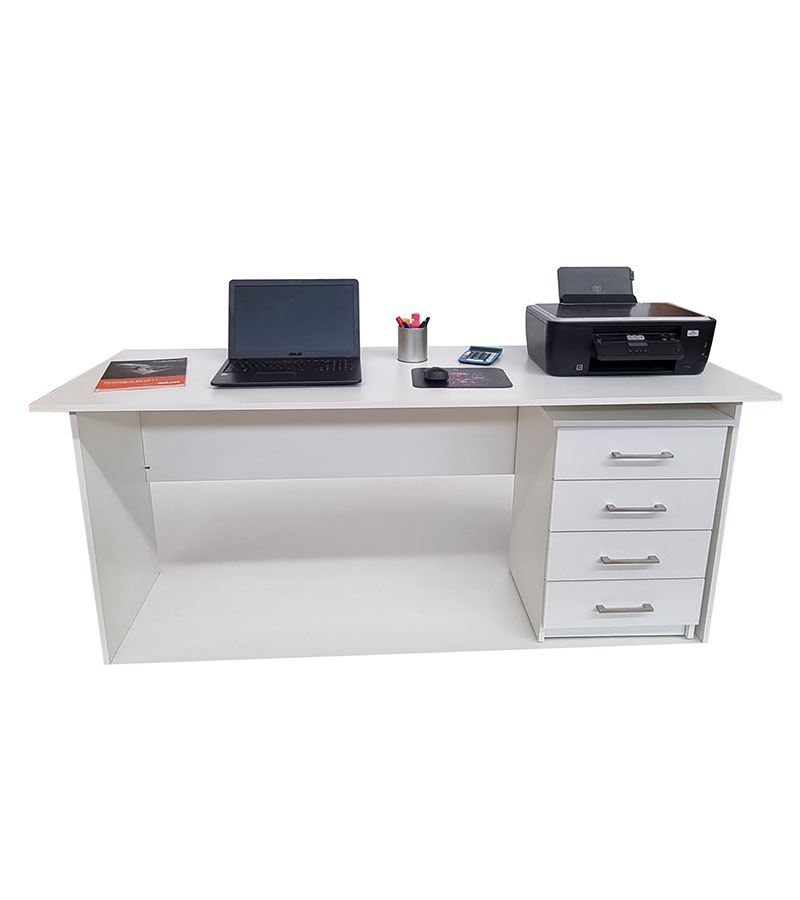3.CAMBRIDGE 4 DRAWER PEDASTAL (WHITE)