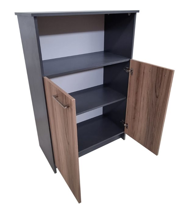 Oxford 3 Shelf,2 Door Book/Filing Cabinet 80cm - Flatpack DIY