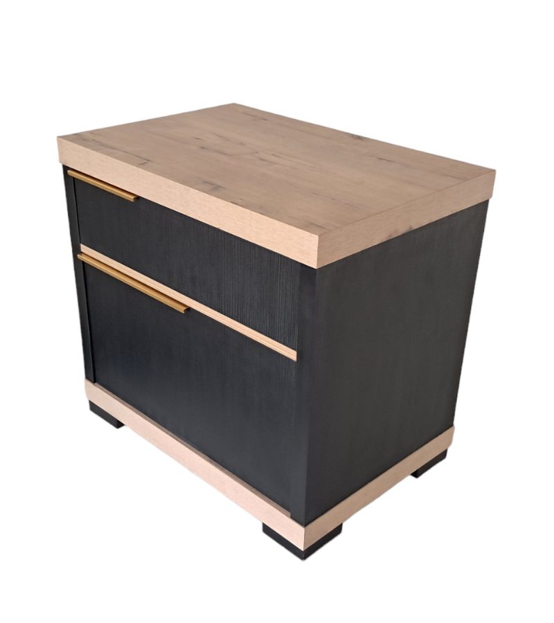 Savona Bedside Table - Brookhill & Ebony
