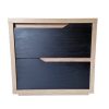 Trento Bedside Table - Sahara & Ebony