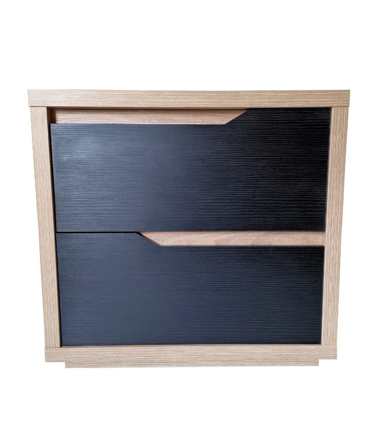 Trento Bedside Table - Sahara & Ebony
