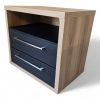 Novara Bedside Table - Sahara & Ebony