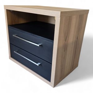 Novara Bedside Table - Sahara & Ebony