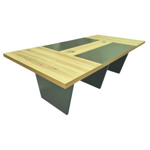 Bradford Boardroom Table - Sahara & Storm Grey